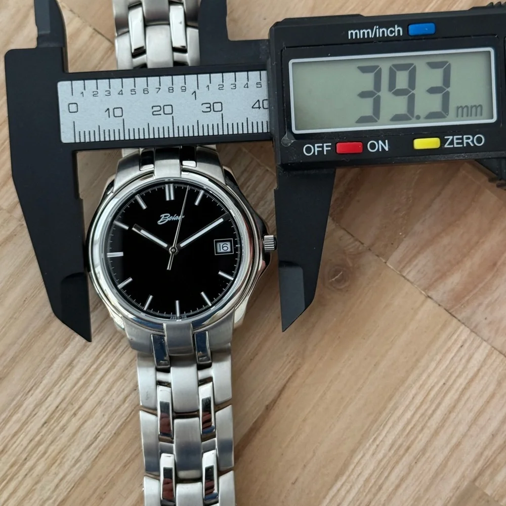 Belair Rare Luxury Watch Black Dial Stainless Bracelet New in Original Box
